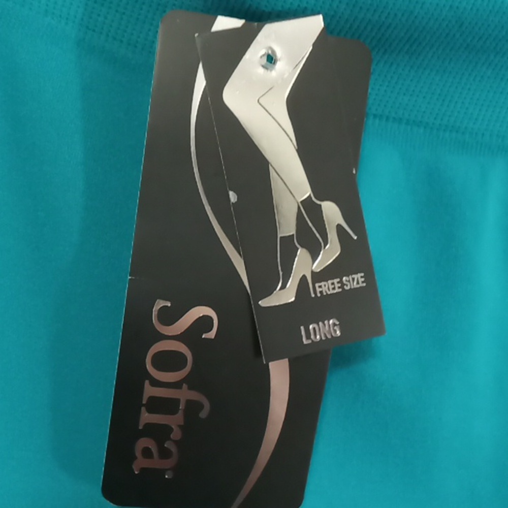 Sofra Deep Teal  Leggings                 Free Size Long - Picture 2 of 4